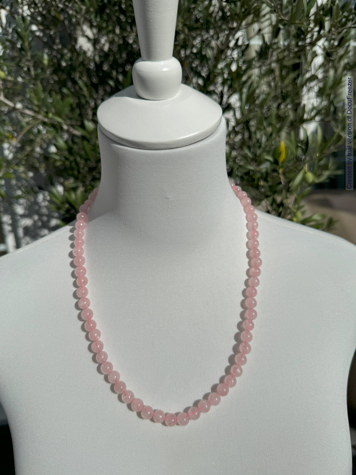 Kette aus Rosenquarz-Perlen 8 mm - verschiedene Längen - 1 Stück - crystal paradise