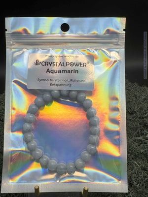 Narukvica od perli akvamarina 8 mm