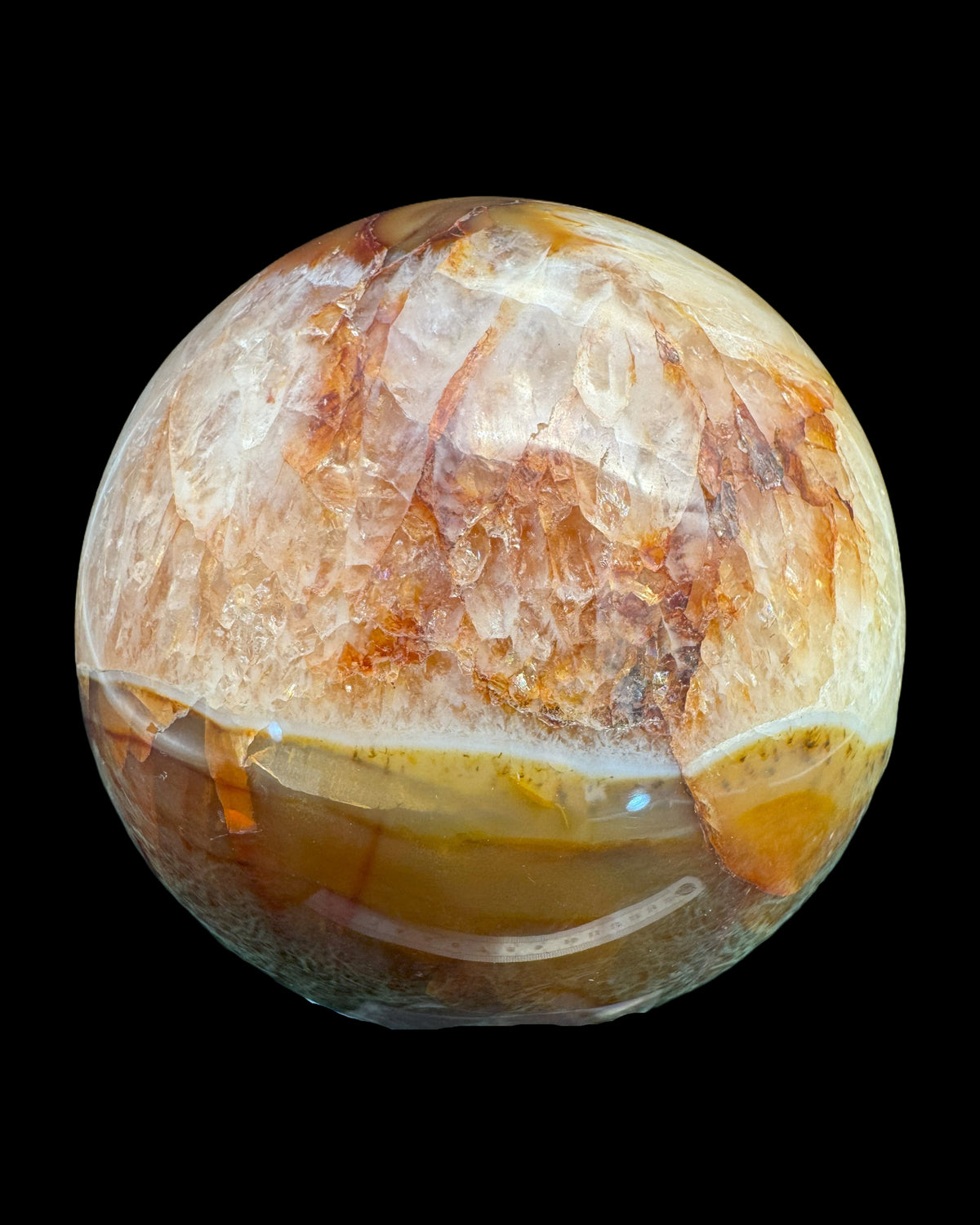 Deko: Kugel aus rotem Karneol Achat - 1 Stück - crystal paradise