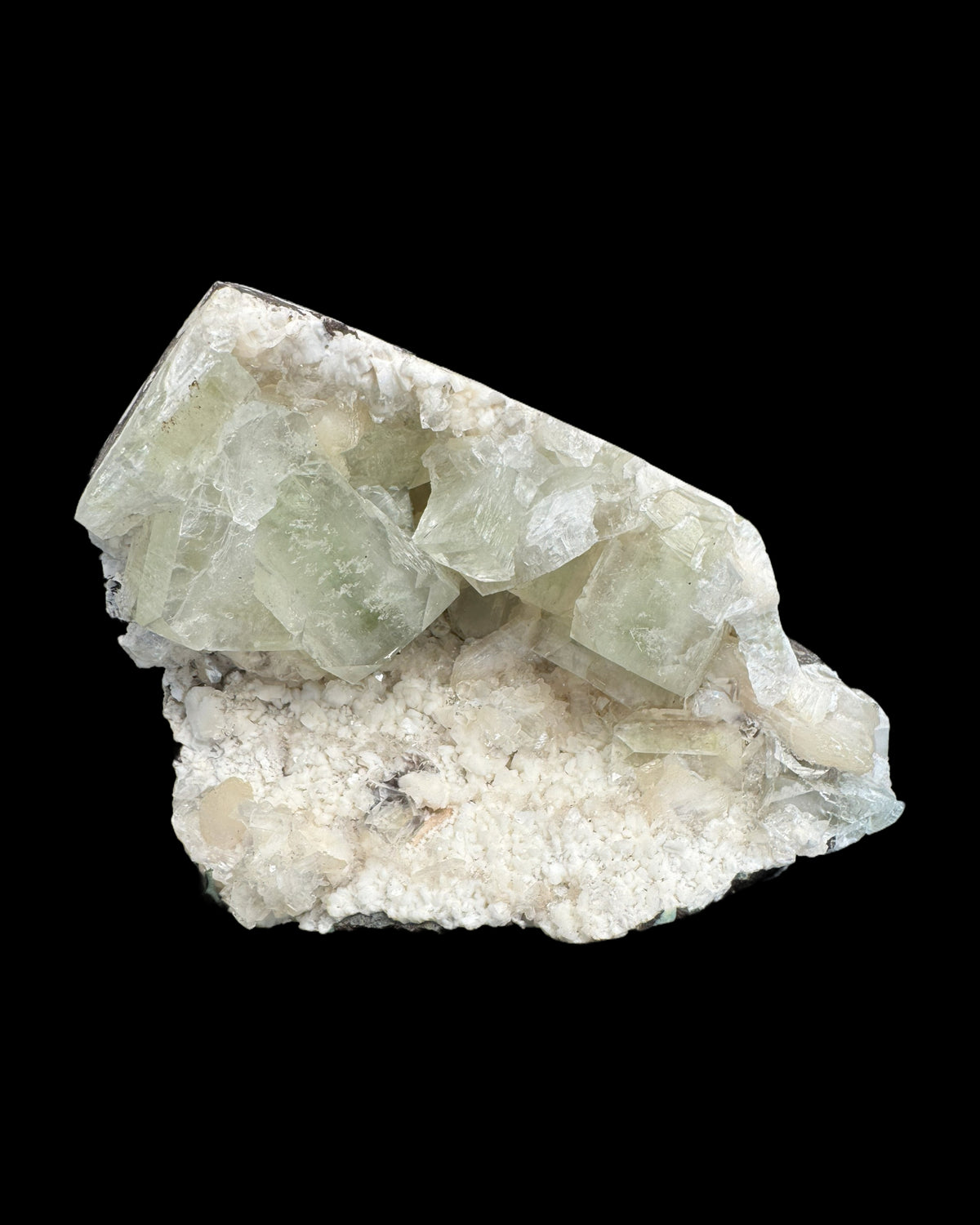 Grüner Apophyllit mit Stilbit L Cluster aus Maharashtra, Nashik pune, Indien (1033g) - crystal paradise