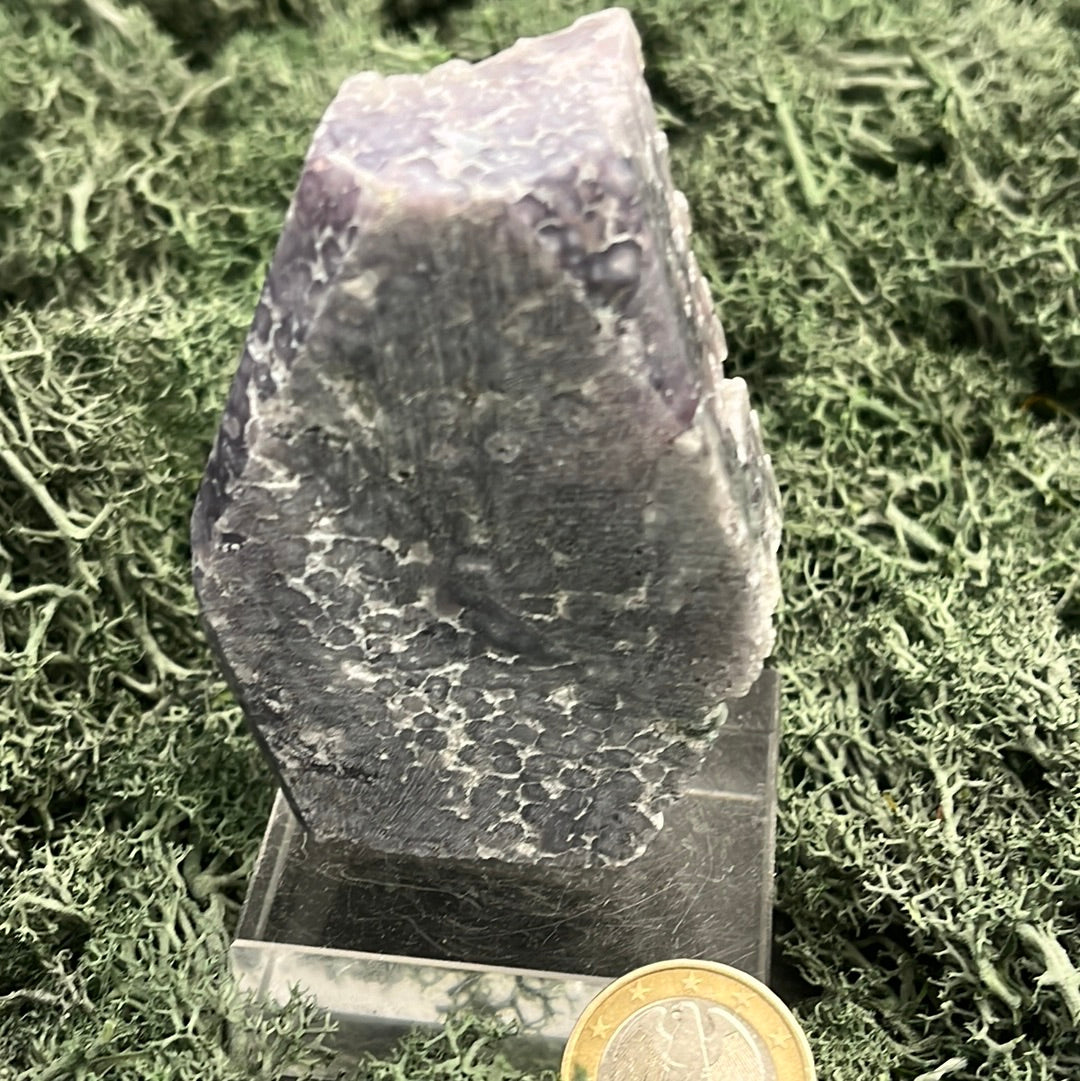 Trauben Achat Freeform aus Indonesien  (179g) - schönes Violett und Druzys - crystal paradise