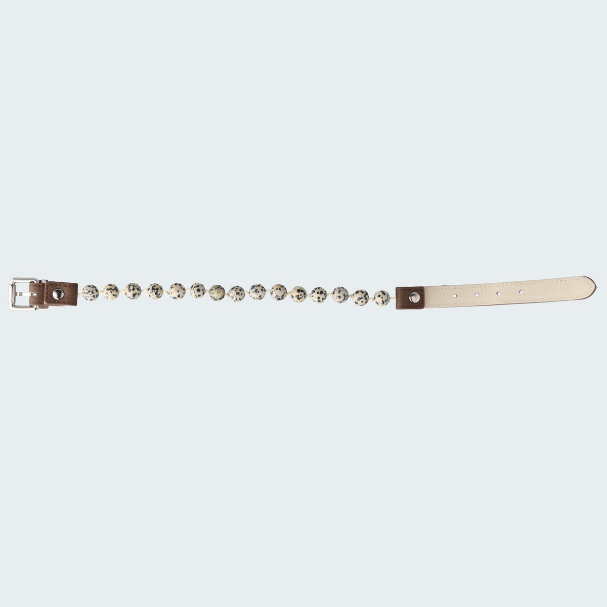 Dalmatiner Jaspis–baut Nervosität und Stress ab - Hundehalsband crystalpower® - crystal paradise