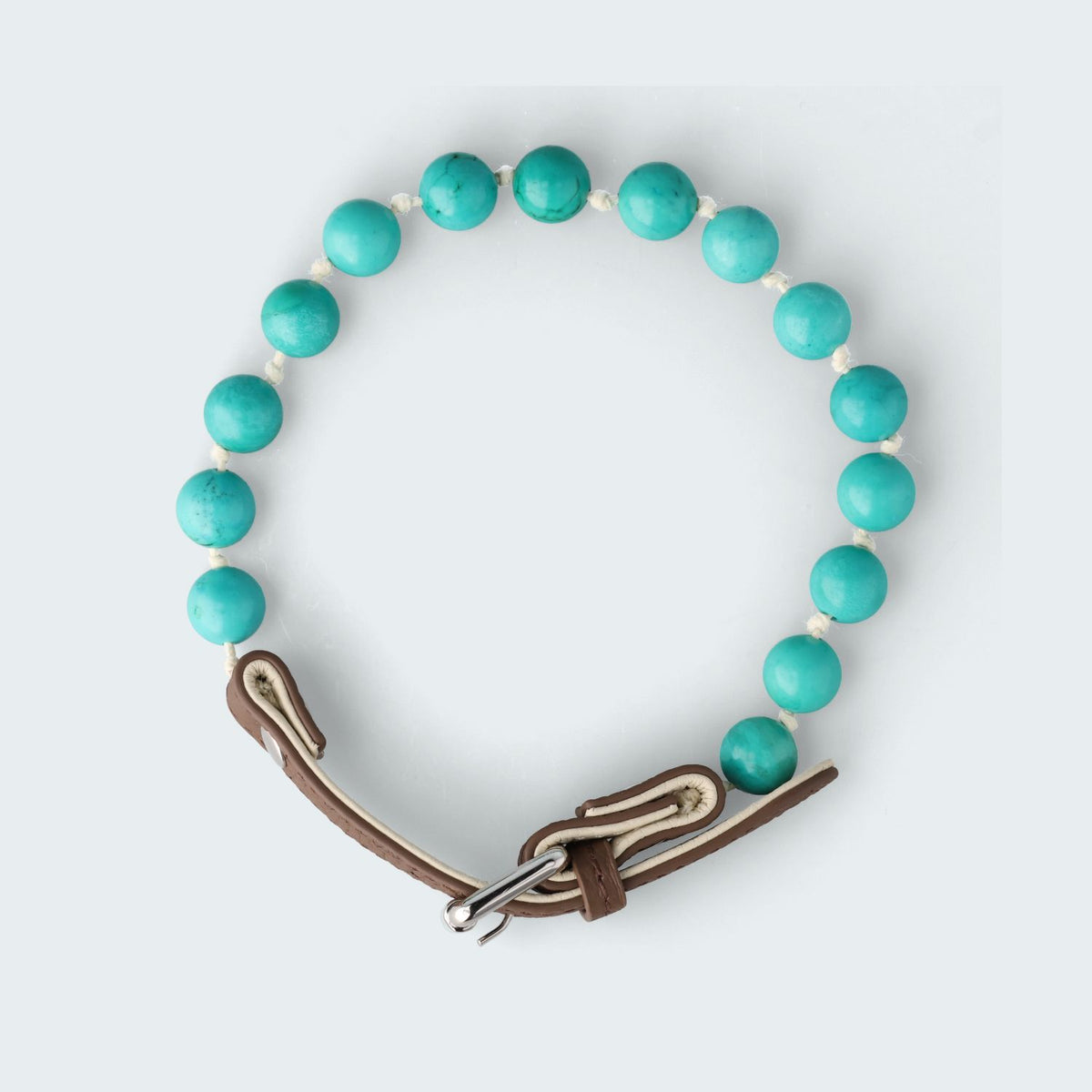 Türkis Hundehalsband crystalpower für Kraft und Ausdauer des Hundes
