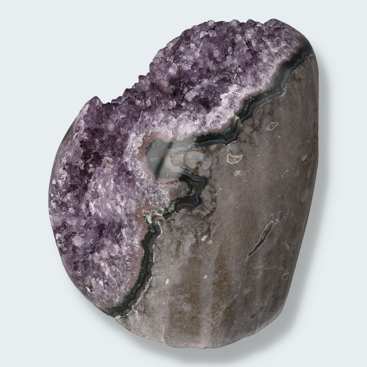 Achatisierte Amethyst Druse aus Uruguay (1155) – Ansicht 3