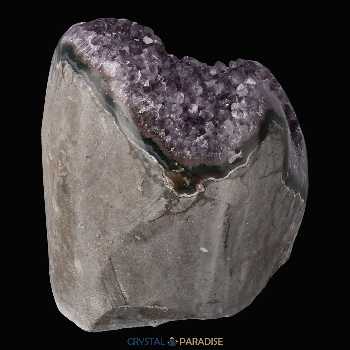 Achatisierte Amethyst Druse aus Uruguay (1155) – Ansicht 8