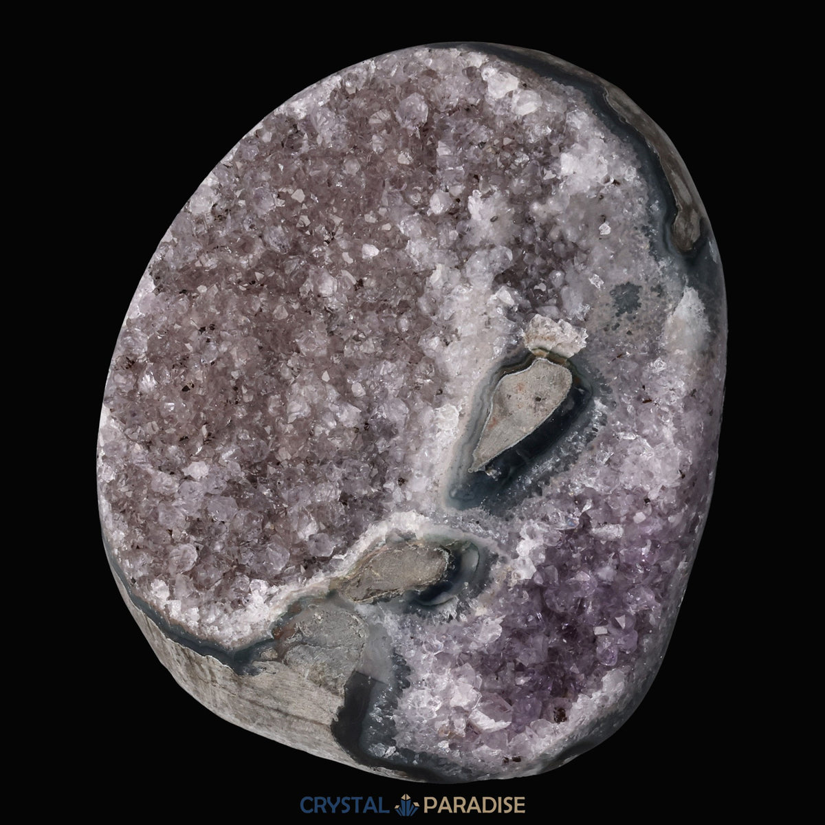 Achatisierter Amethyst Druse aus Uruguay (423g) – Ansicht 5