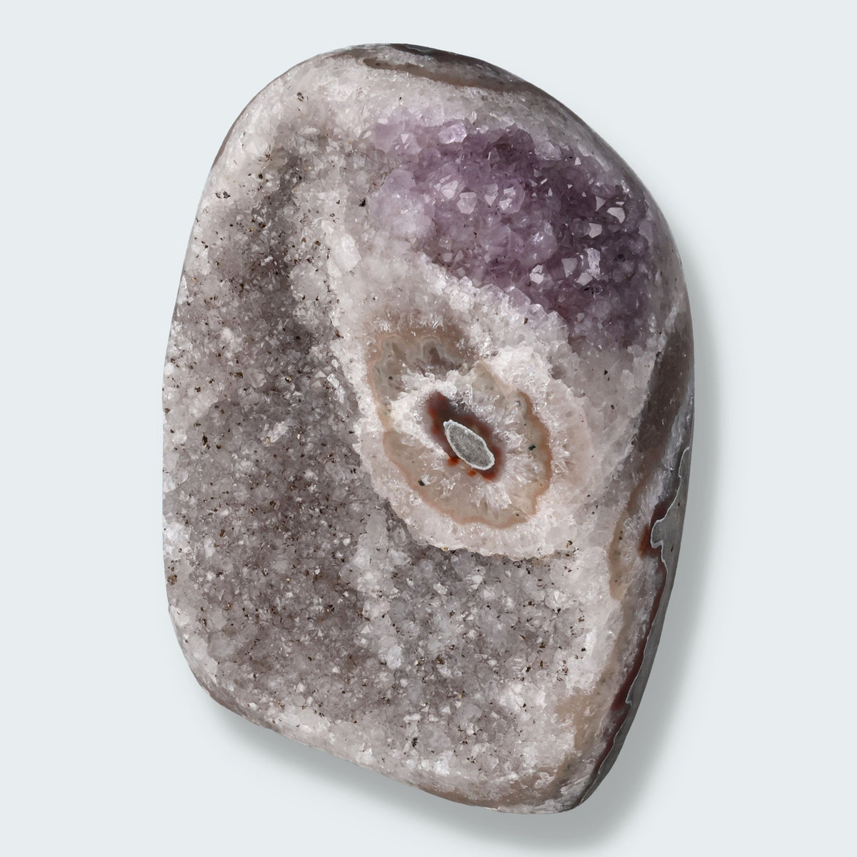 Achatisierter Amethyst Druse aus Uruguay (435g) – Ansicht 2