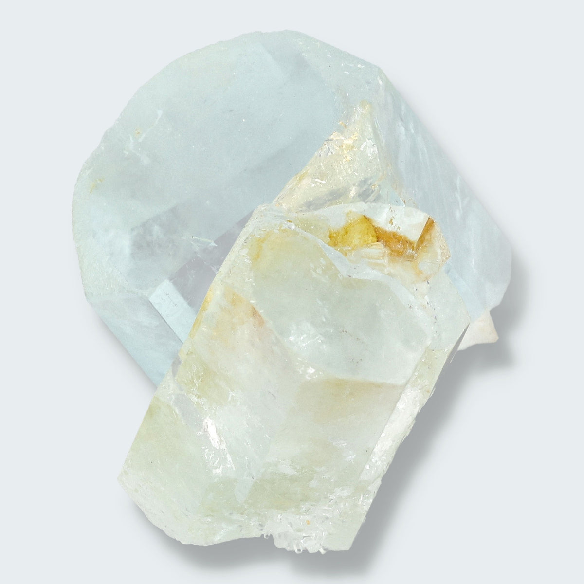 Aquamarin Doppel - Kristall auf Feldspat aus Pakistan (27g) – Ansicht 3