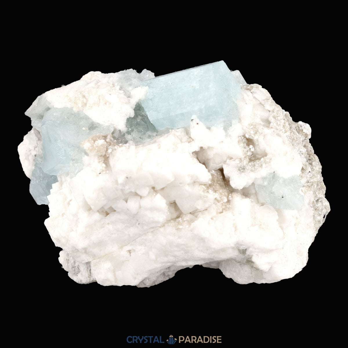 Aquamarin Handstufe auf Feldspat aus Pakistan (197g) – Ansicht 4