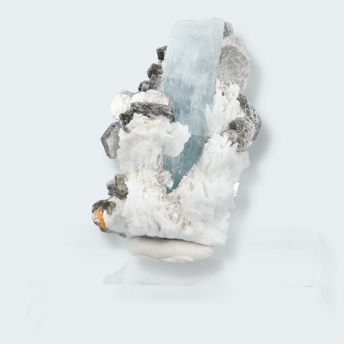 Aquamarin Kristall auf Feldspat aus Pakistan (40g) – Ansicht 3
