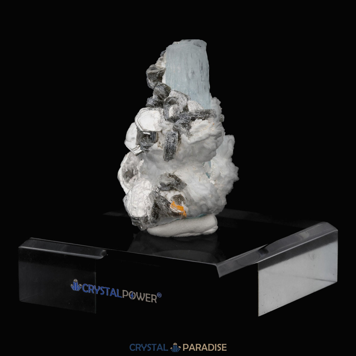 Aquamarin Kristall auf Feldspat aus Pakistan (40g) – Ansicht 5