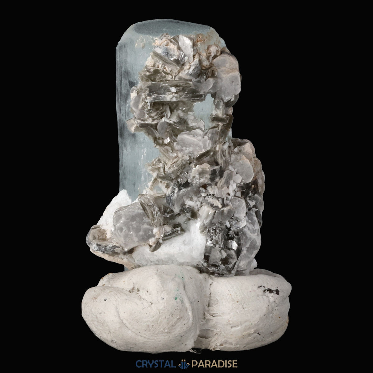 Aquamarin Kristall mit Feldspat aus Pakistan (19g) – Ansicht 7