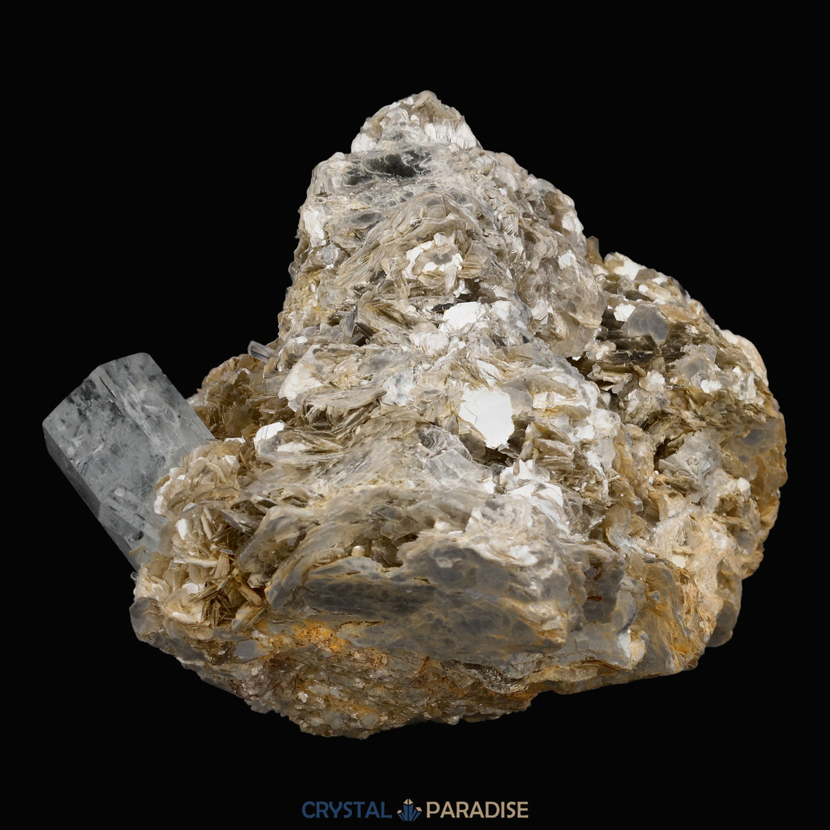 Aquamarin Stufe an Albit und Quarz aus Pakistan (309g) – Ansicht 5