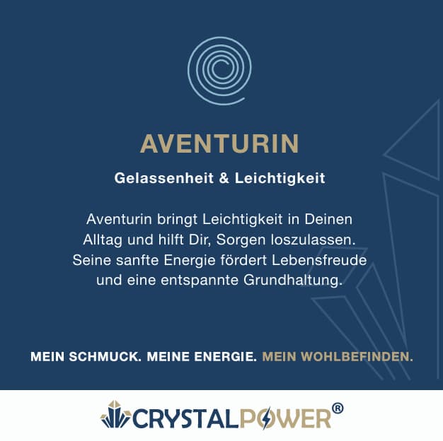 Aventurin – Gelassenheit & Leichtigkeit - Armband crystalpower® - crystal paradise