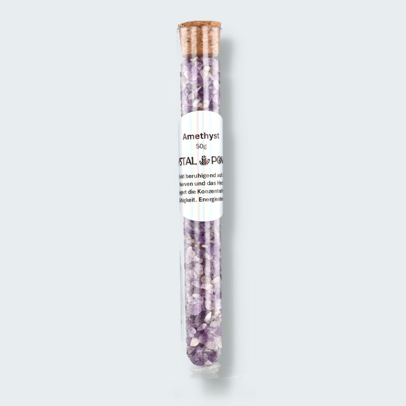 Crystal Power - Amethyst 50g Reagenzglas - crystal paradise