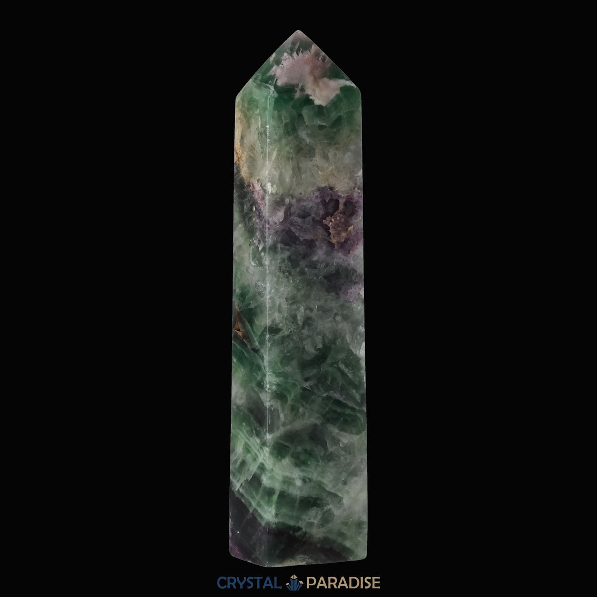 Grün-violetter Fluorit Obelisk aus der inneren Mongolei (1009g) – Ansicht 9