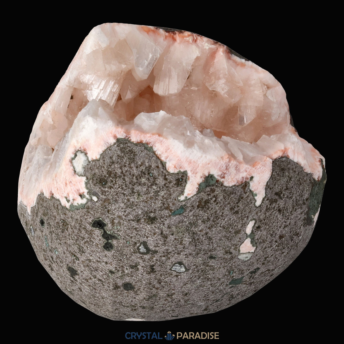 Heulandit Euzeolit Geode mit Stilbit aus Indien (288g) – Ansicht 8