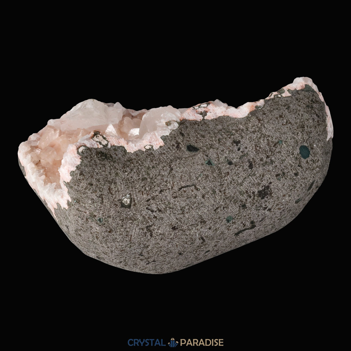Heulandit Euzeolit Geode mit Stilbit aus Indien (414g) – Ansicht 6