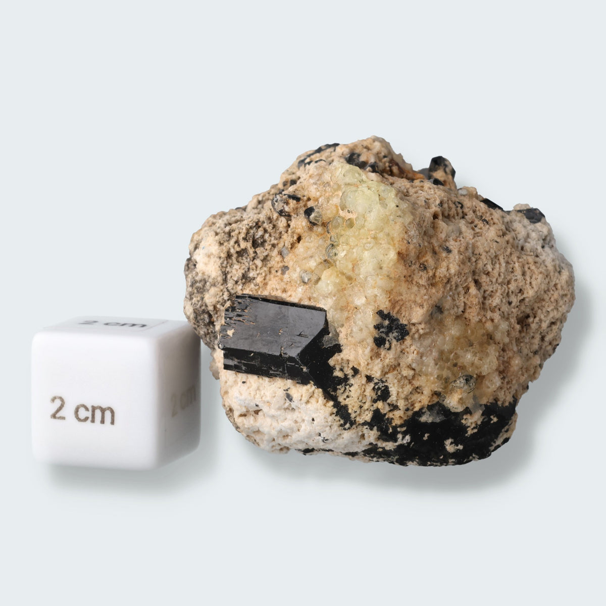 Hyalith  (UV Reaktiv) und Schörl Turmalin aus Namibia (164g) – Ansicht 3