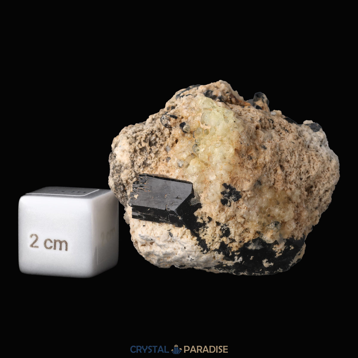 Hyalith  (UV Reaktiv) und Schörl Turmalin aus Namibia (164g) – Ansicht 6