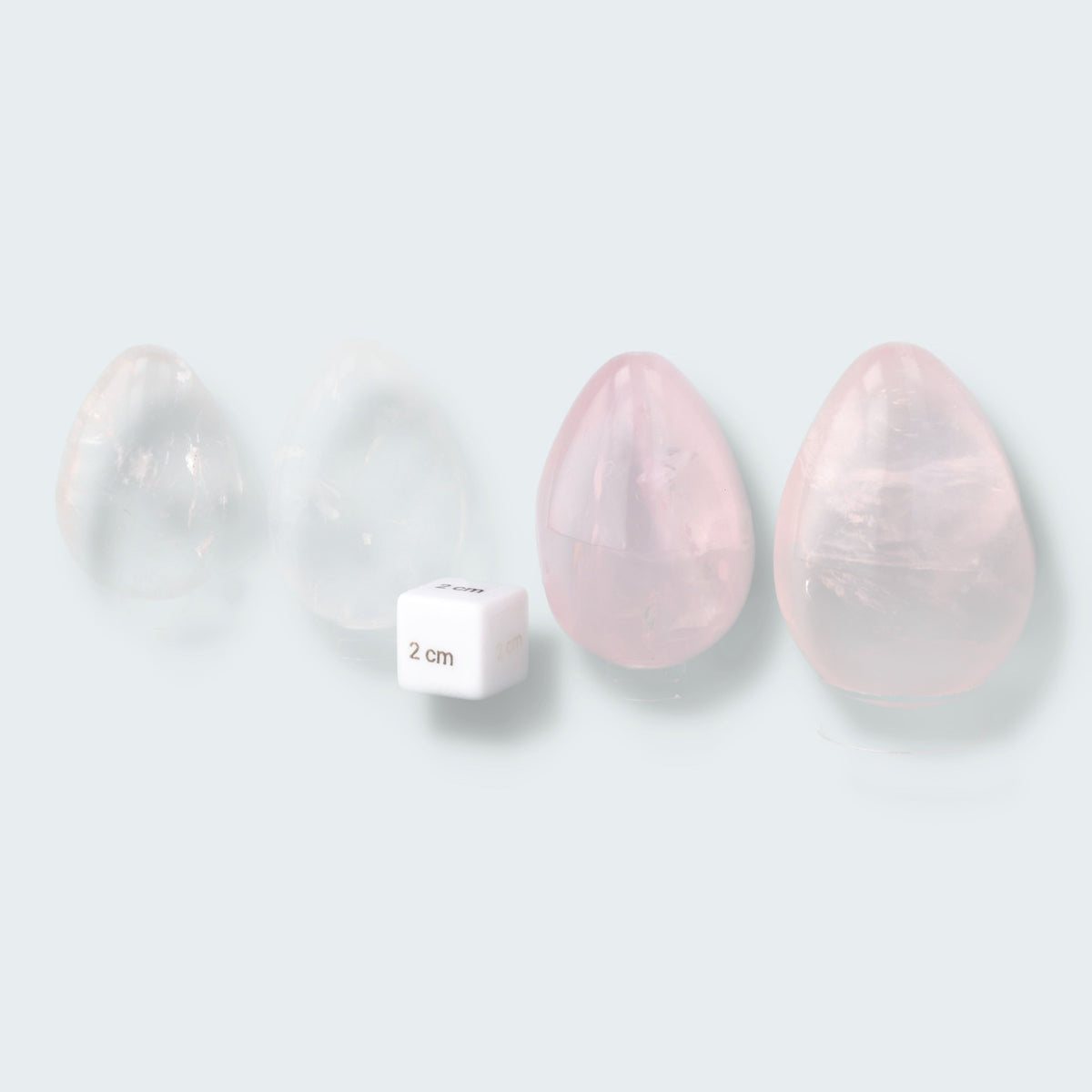 klares Rosenquarz Ei – Ansicht 3