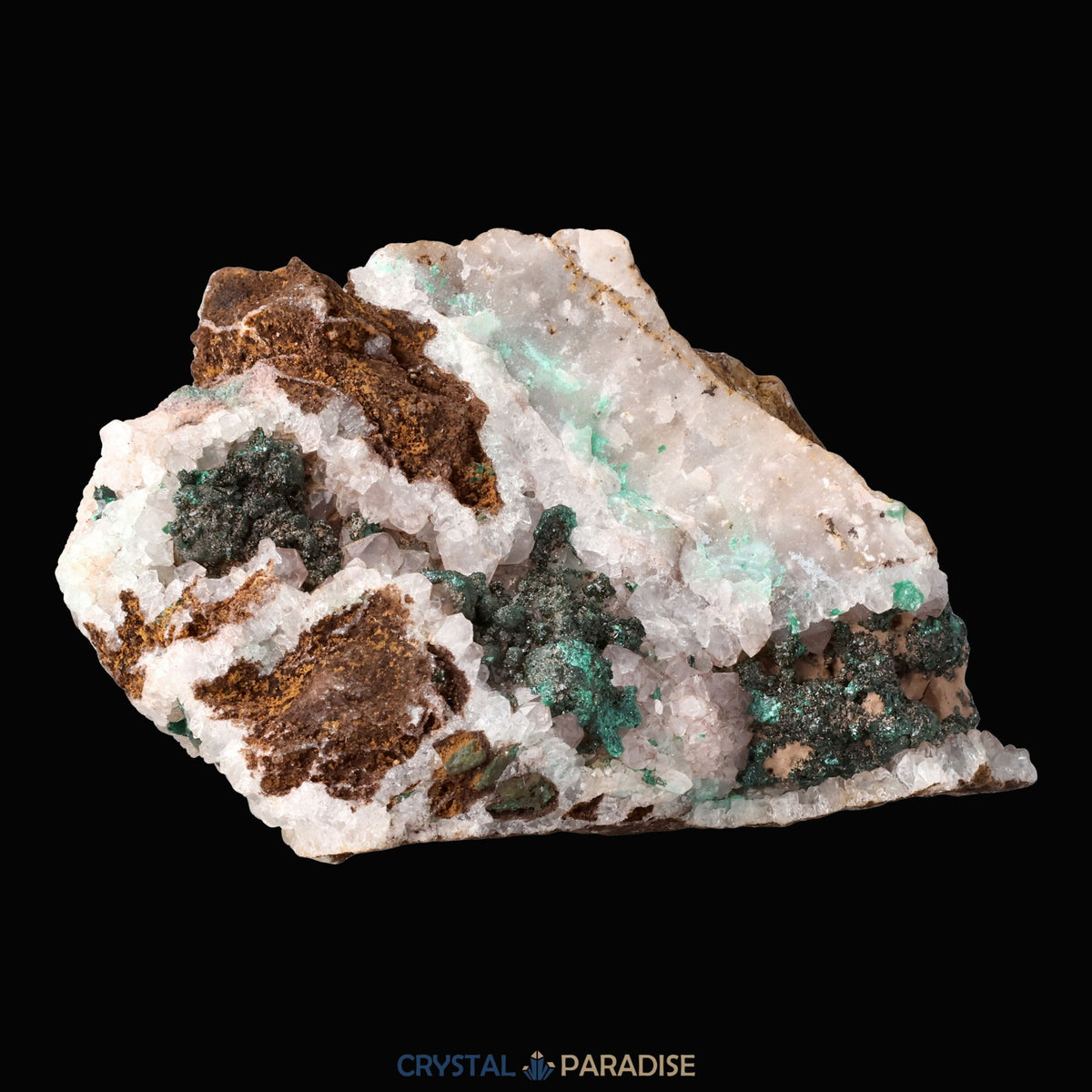 Malachit in Kongo Quarz mit Dolomit Matrix aus Kambove, Kongo (274g) – Ansicht 8