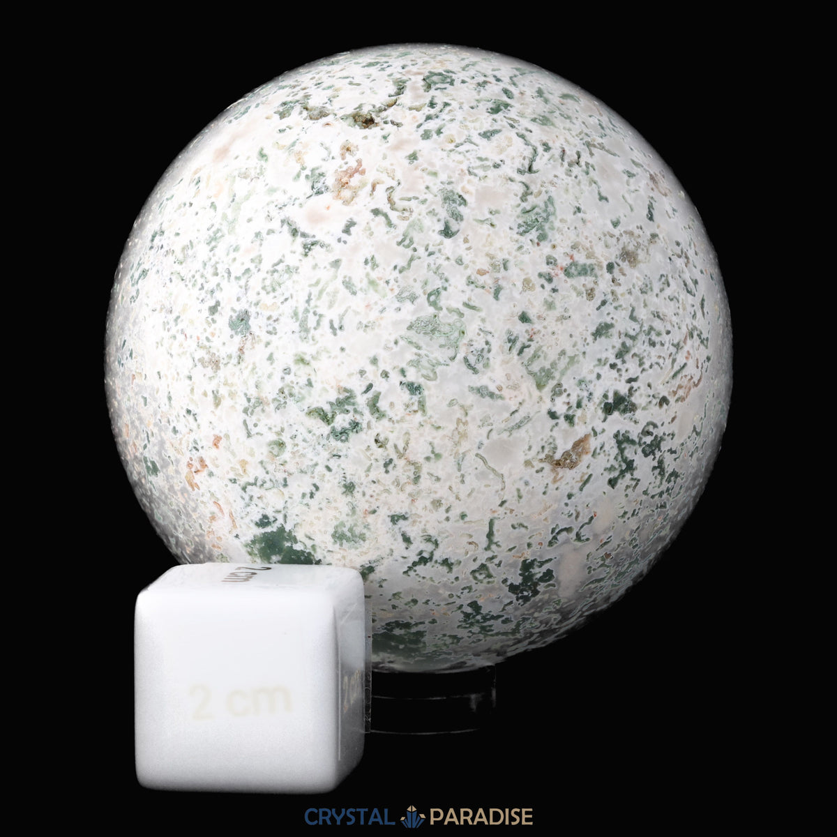 Moosachat Kugel weiss-grün (ca. 6 cm) – Ansicht 6