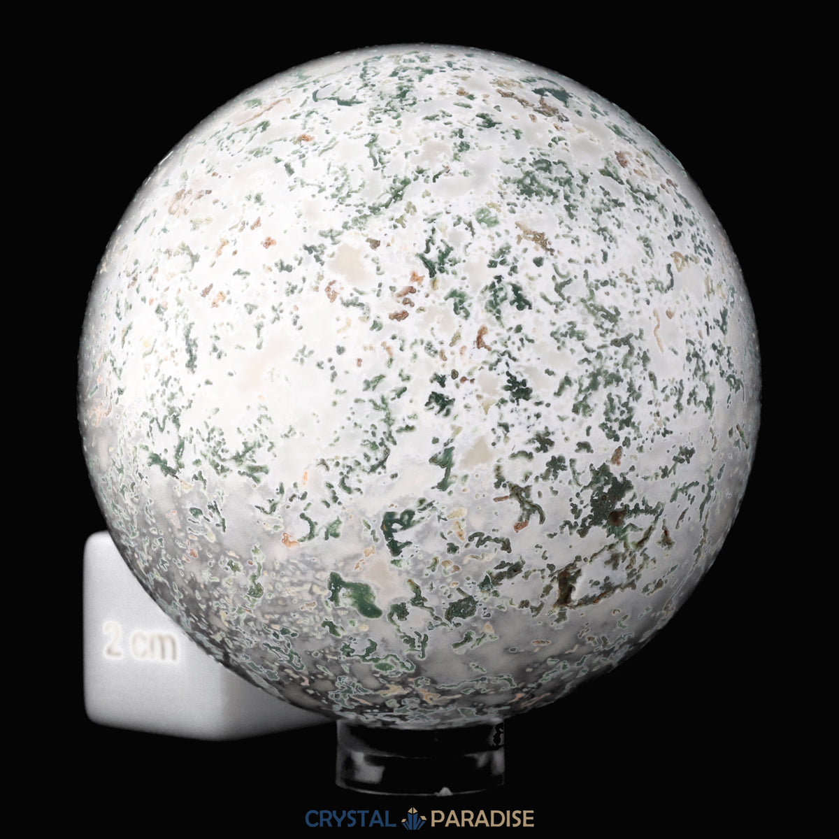 Moosachat Kugel weiss-grün (ca. 6 cm) – Ansicht 8