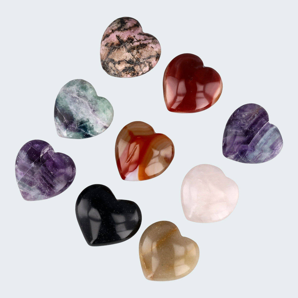 Mystery Crystal Hearts - Herzen aus verschiedene Steinarten – Ansicht 2