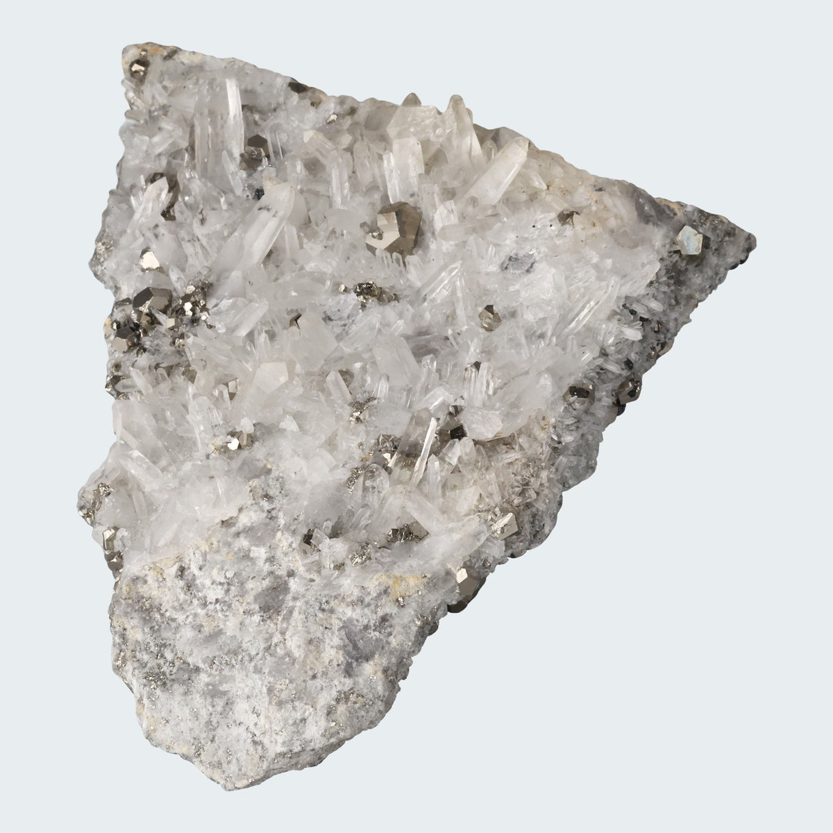 Pyrit an Bergkristall aus Indonesien (1036g) – Ansicht 3