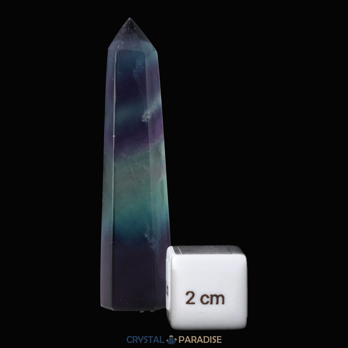 Regenbogen Fluorit Mini Obelisk (ca. 7 cm) – Ansicht 10
