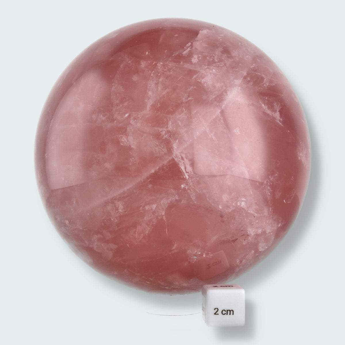 Rosenquarz Kugel (14,4 cm - 4,86kg) – Ansicht 2