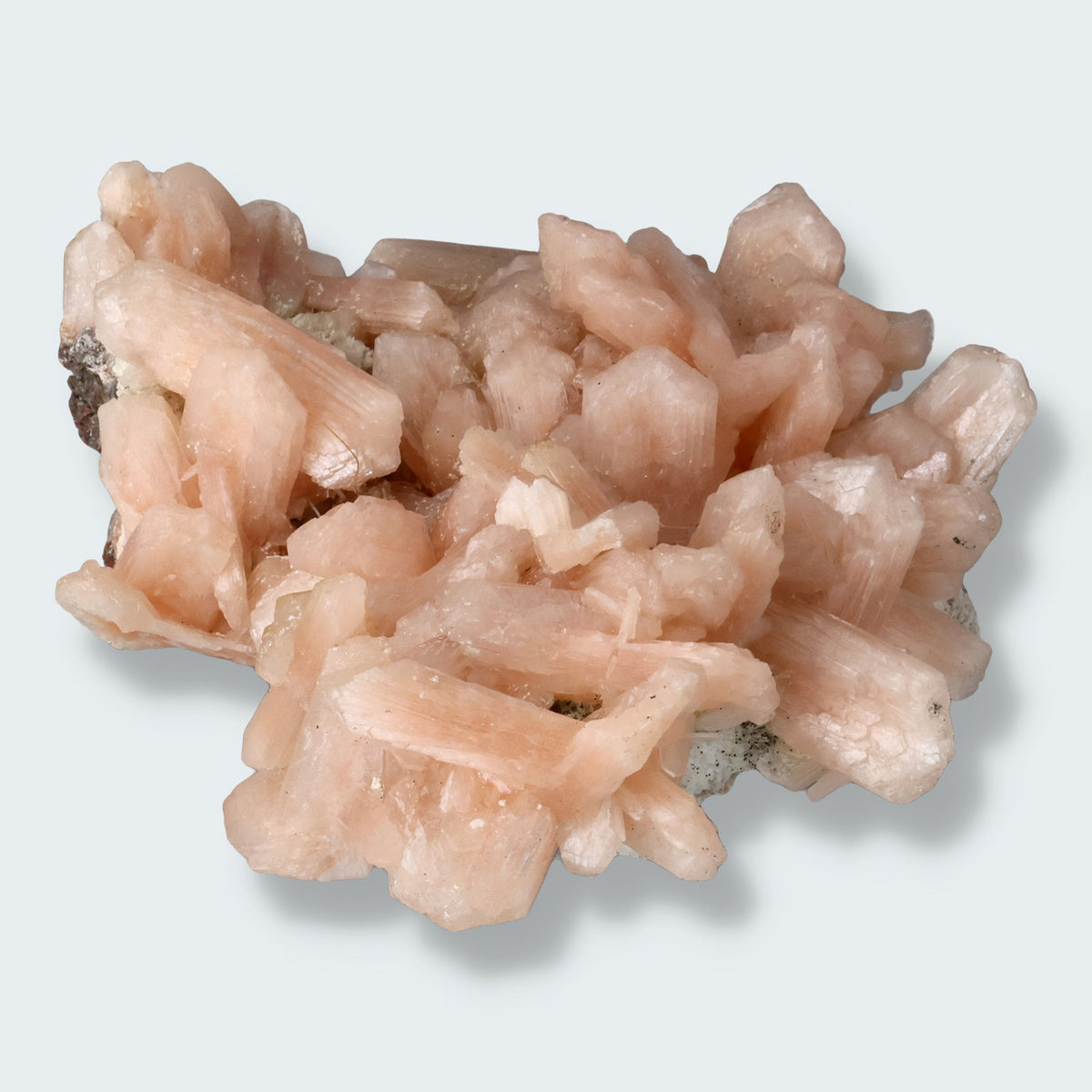 Stilbit Cluster Handstufe auf Zeolith aus Indien (195g) – Ansicht 3