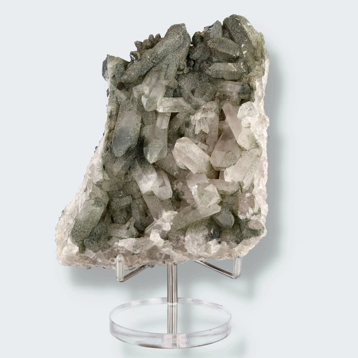 Bergkristall mit Adular aus Brasilien (755g)