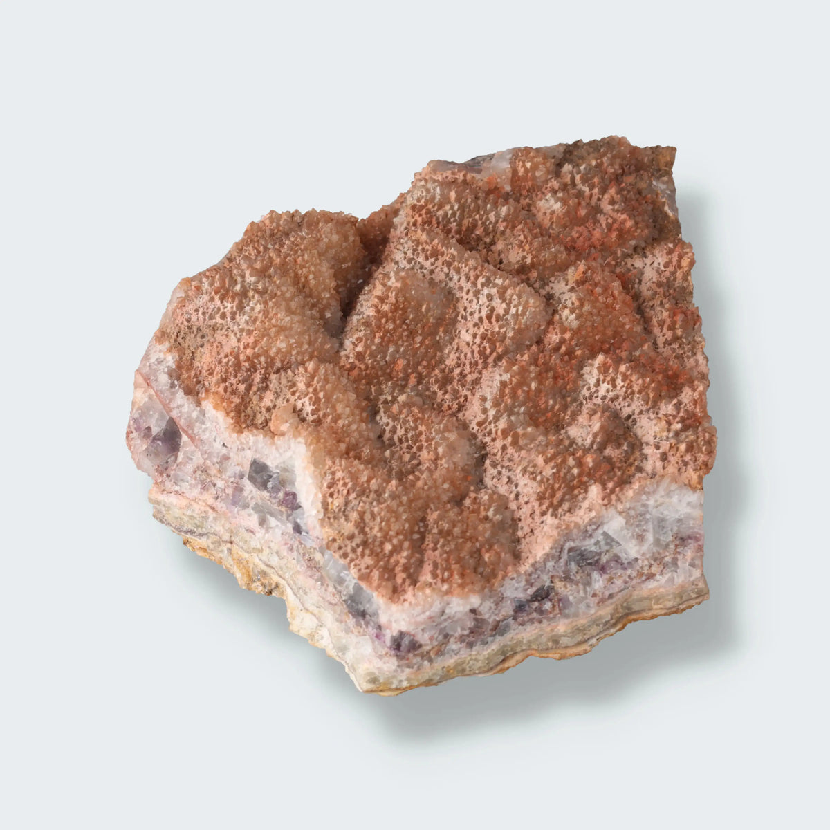 Quarz über Fluoritwürfel von der Royeswiese, Bayern (424g)