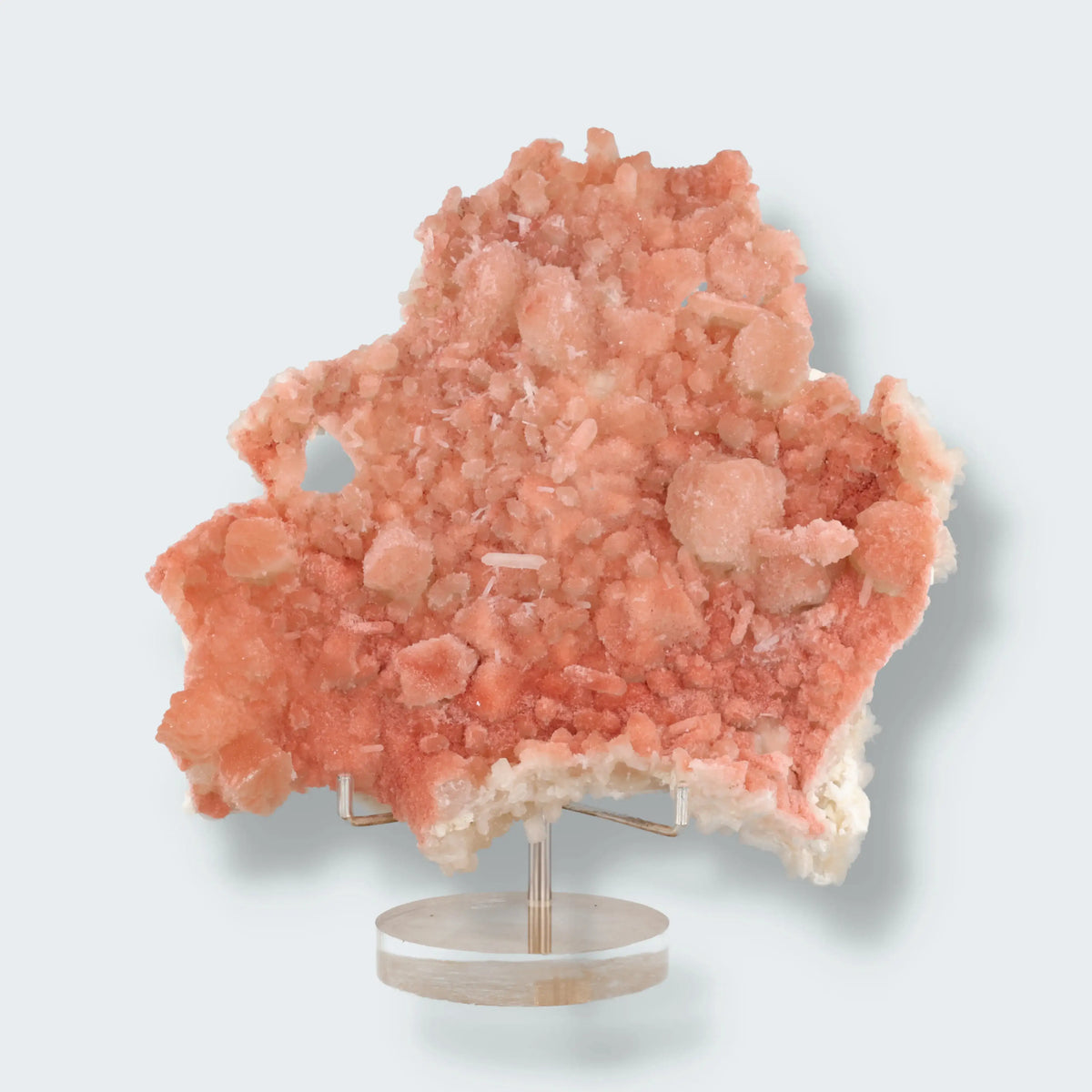 Hämatit an Stilbit und Calcit aus Indien (425g)