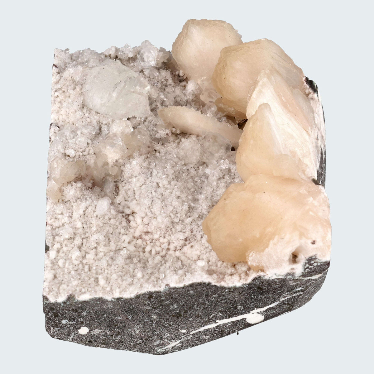 Apophyllit Stilbit Cluster aus Indien (517g) - crystal paradise
