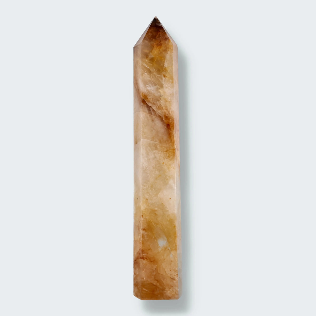Golden Healer Obelisk (Quarz mit Eisenoxid Einschlüssen) aus Brasilien (30cm)