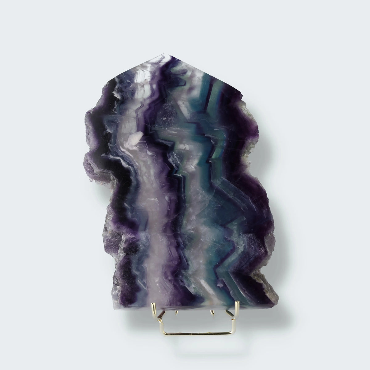 Fluorit Spitze mit ungeschliffenem Rand (560g)