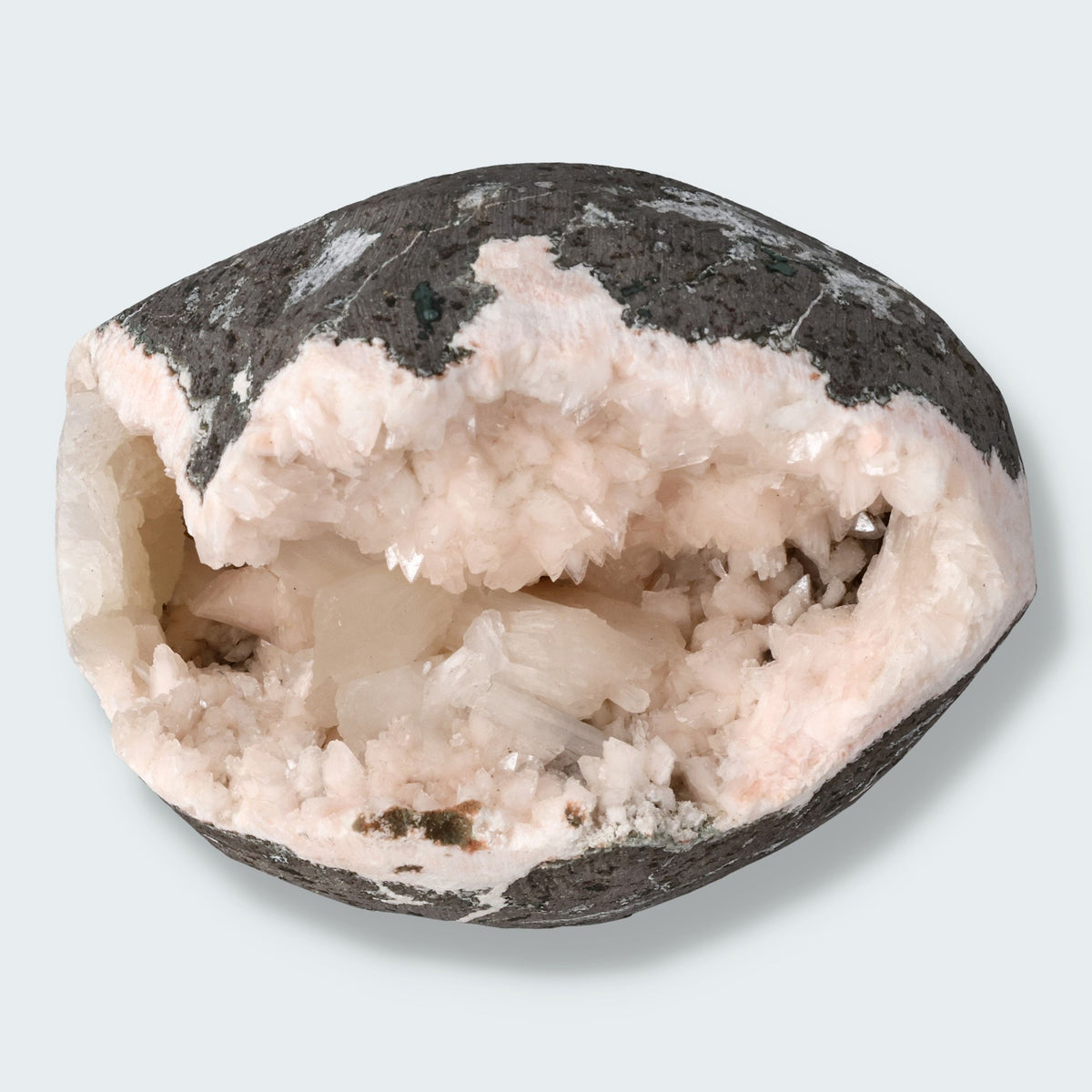 Heulandit Euzeolit Geode mit Stilbit Indien (335g)