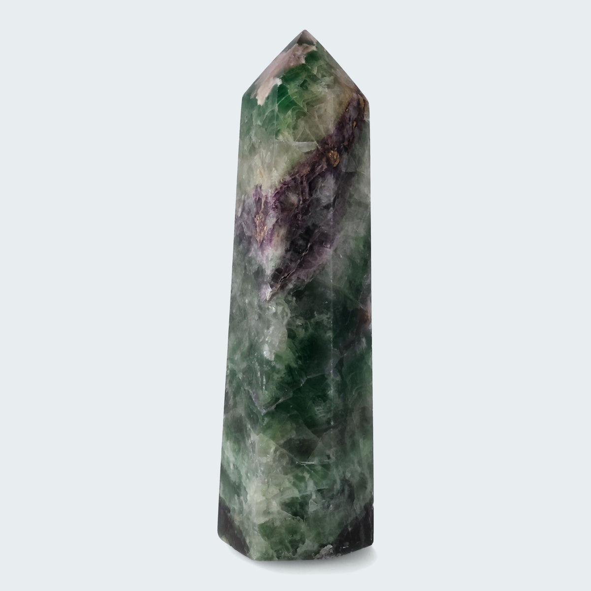 Grün-violetter Fluorit Obelisk aus der inneren Mongolei (1009g)