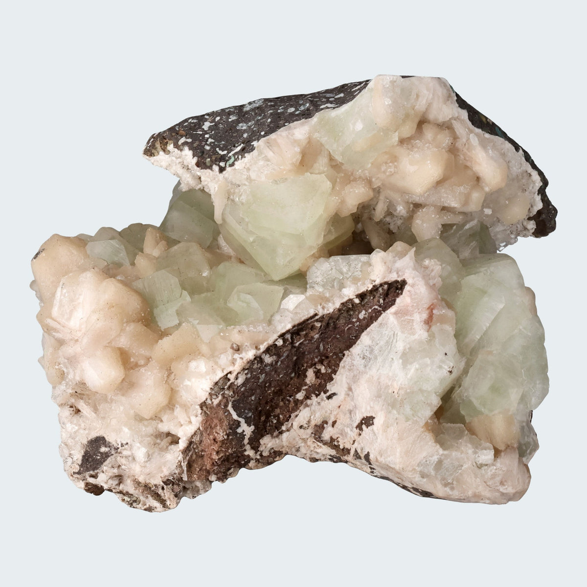 Grüner Apophyllit mit Stilbit XXL Cluster aus Indien (4626g) - crystal paradise