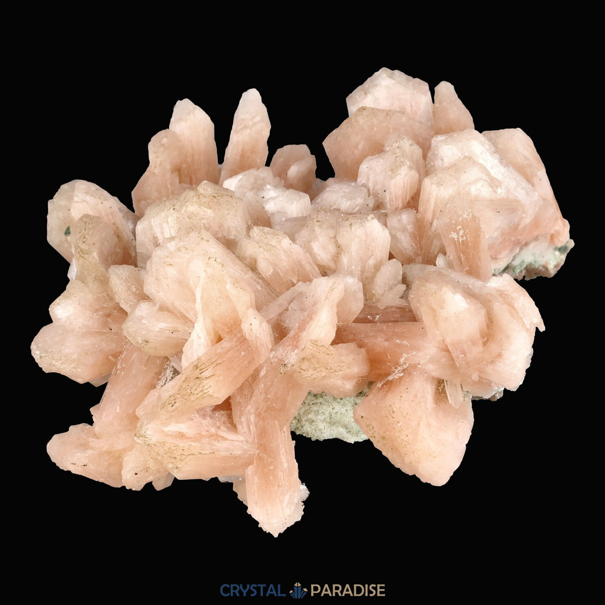 Stilbit Insel auf Zeolith aus Indien - Handstufe - 1 Stück - crystal paradise