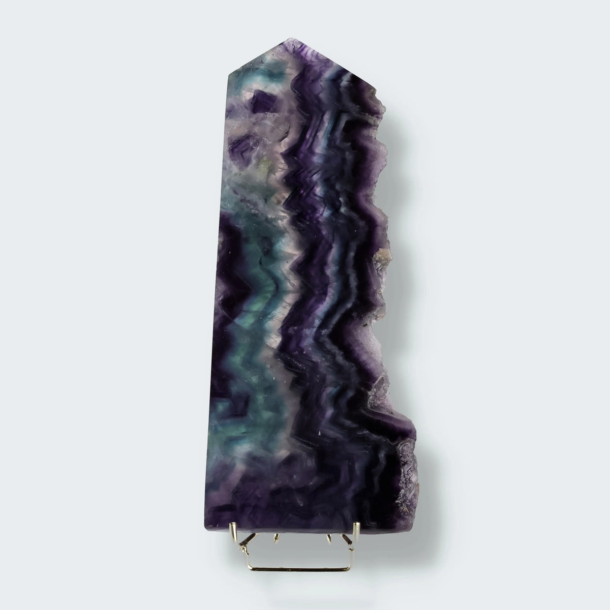 Fluorit Spitze mit ungeschliffenem Rand (615g)