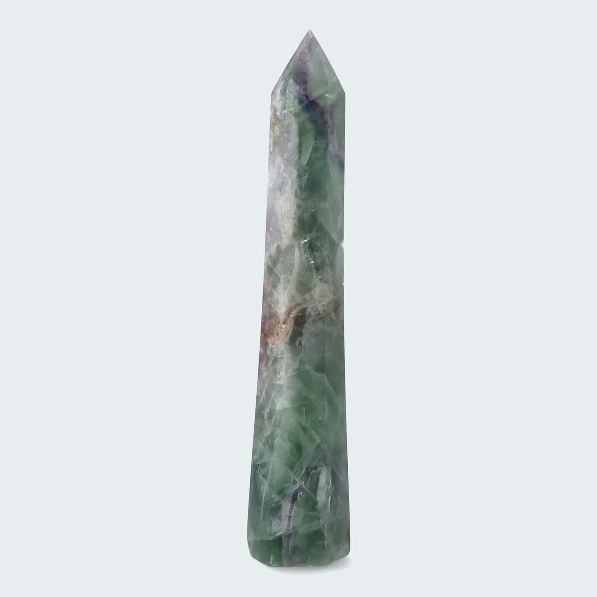 Grün-violetter Fluorit Obelisk aus der inneren Mongolei (795g)