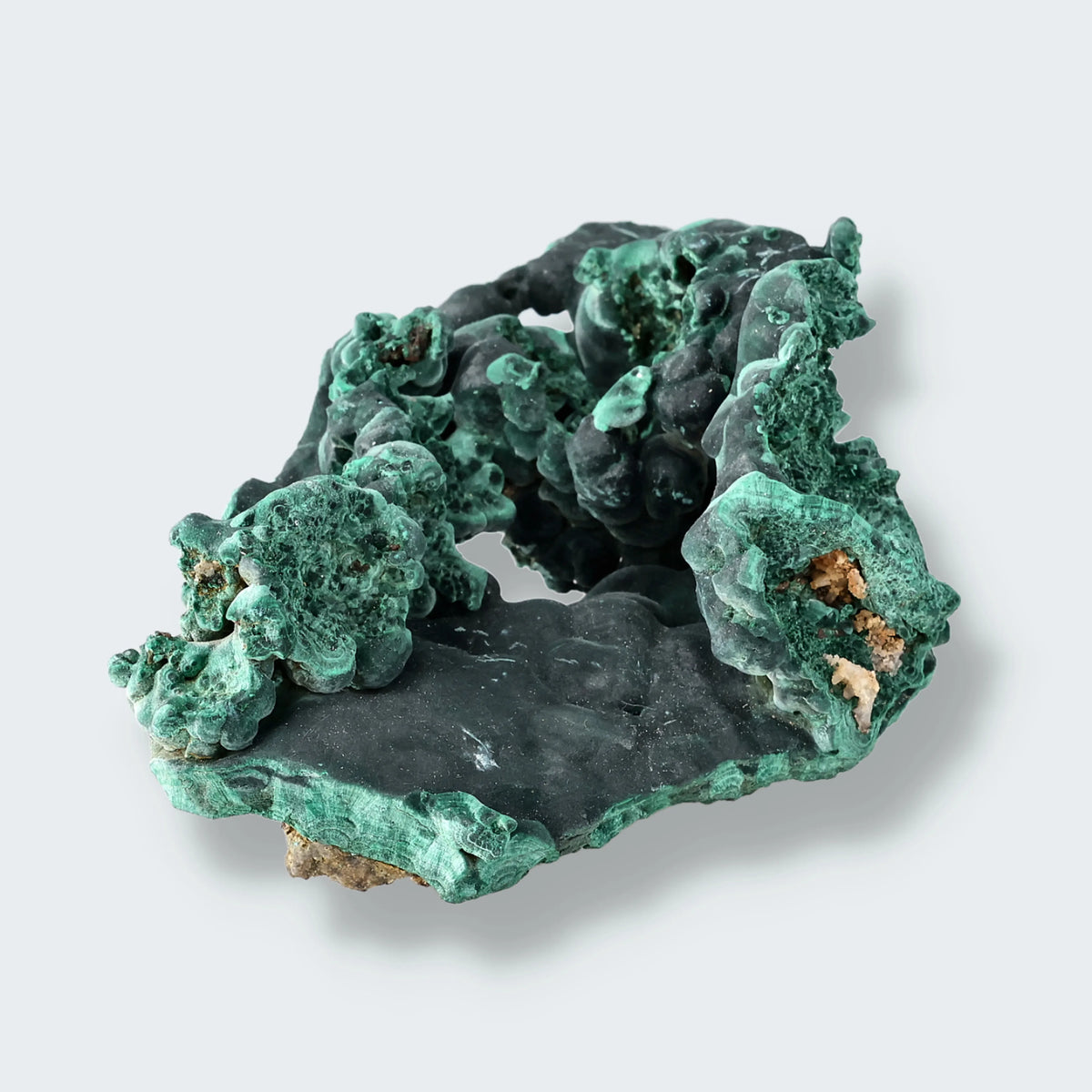 Malachit aus Tantara Mine, Katanga, Demokratische Republik Kongo, Stufe 11,5 × 8,0 × 5,0 cm