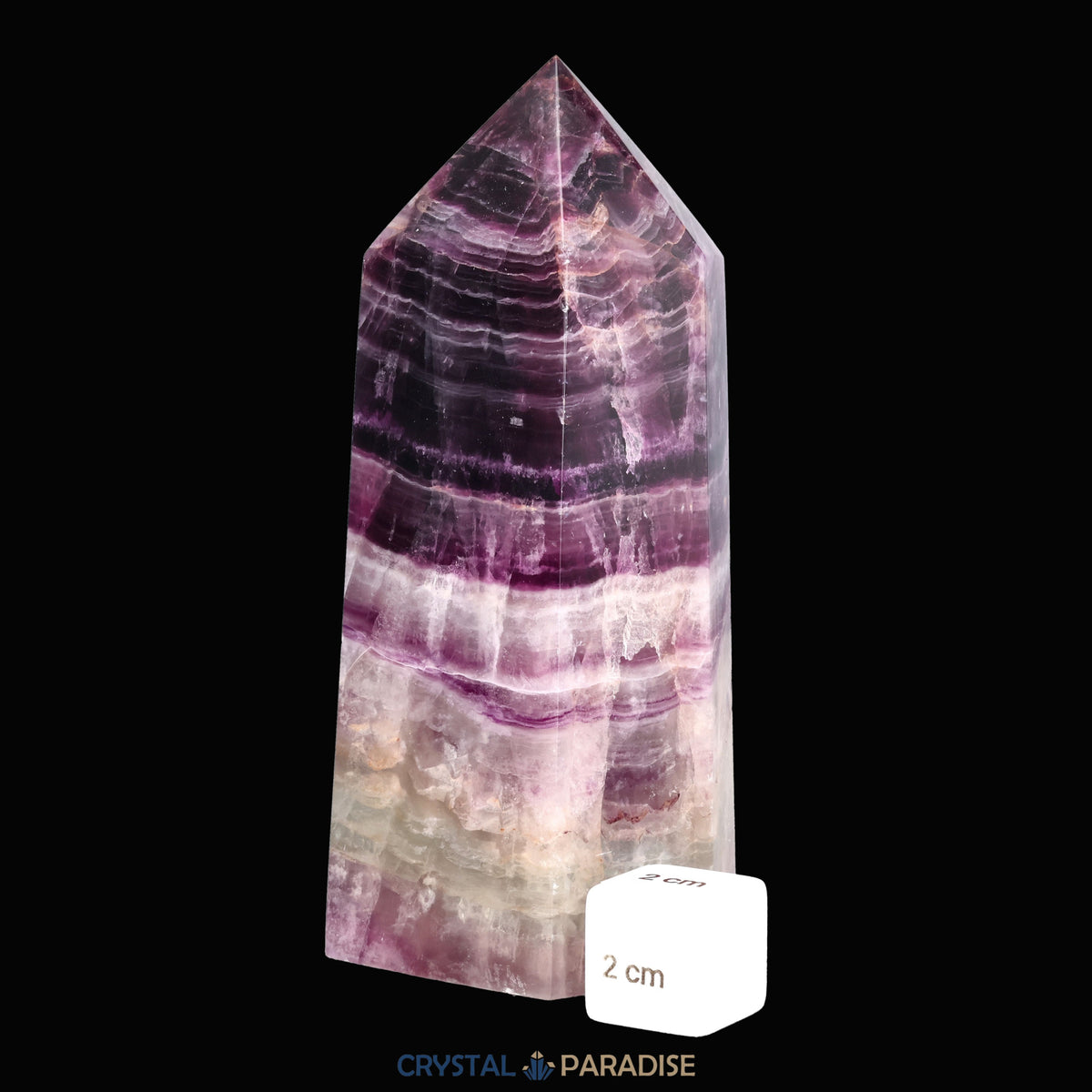 Violetter Fluorit Obelisk aus der inneren Mongolei (822g) – Ansicht 3